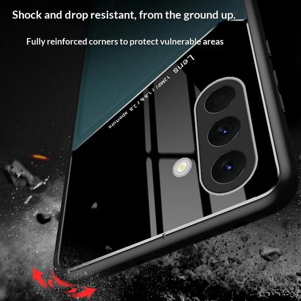 For Samsung Galaxy A57 5G Case Precise Cutout Leather Coated PC + TPU Phone Back Cover Built-in Metal Sheet - Green - 3