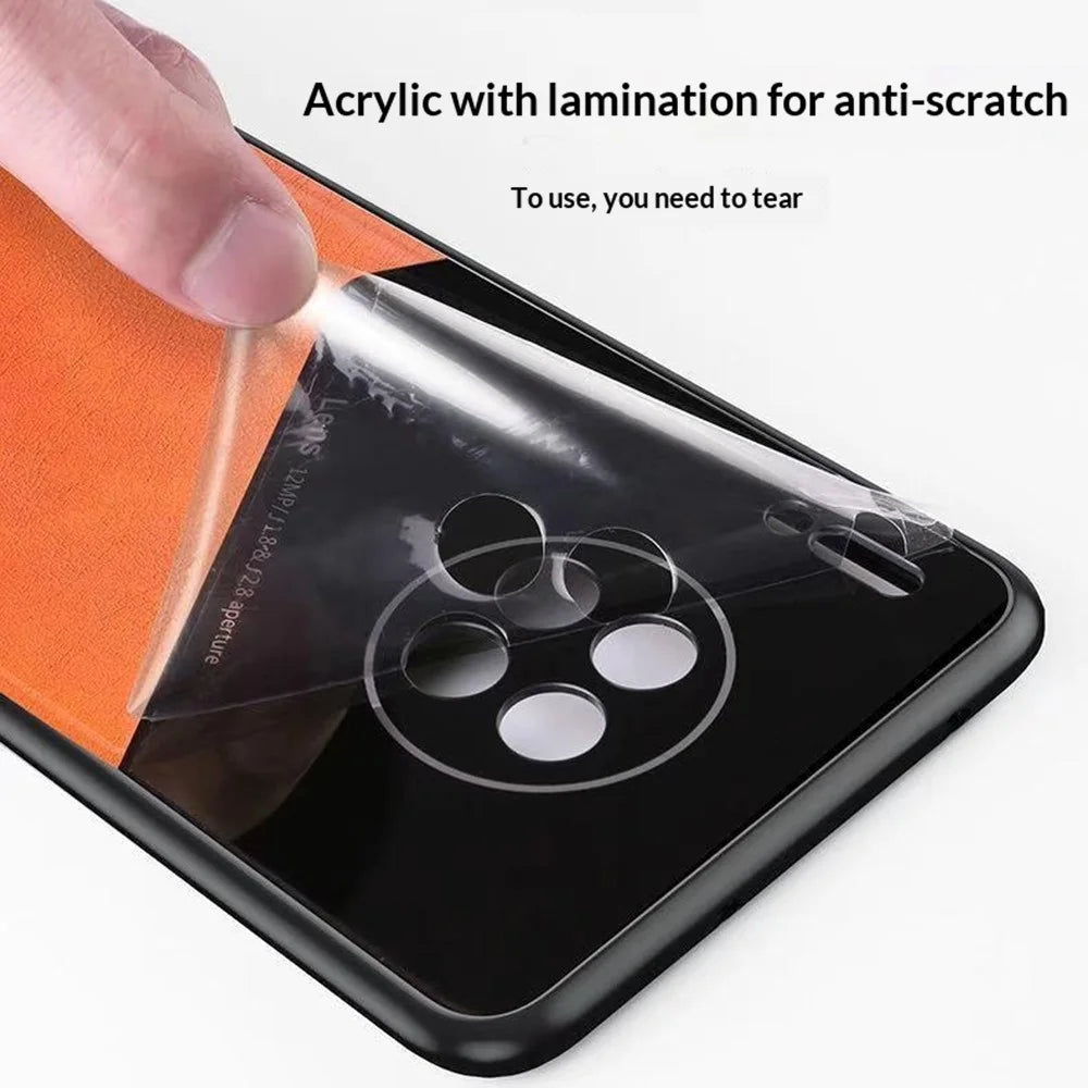 For Samsung Galaxy A57 5G Case Precise Cutout Leather Coated PC + TPU Phone Back Cover Built-in Metal Sheet - Green - 4
