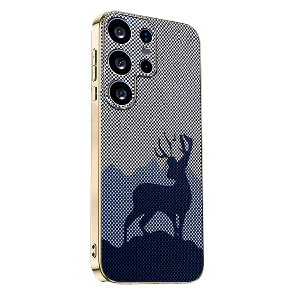 For Samsung Galaxy S26 Ultra Case Lucky Deer PC + TPU Electroplating Phone Cover - Dark Blue - 1