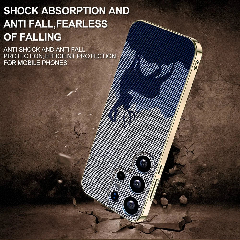 For Samsung Galaxy S25 Ultra Case Lucky Deer PC + TPU Electroplating Phone Cover - Dark Blue - 4