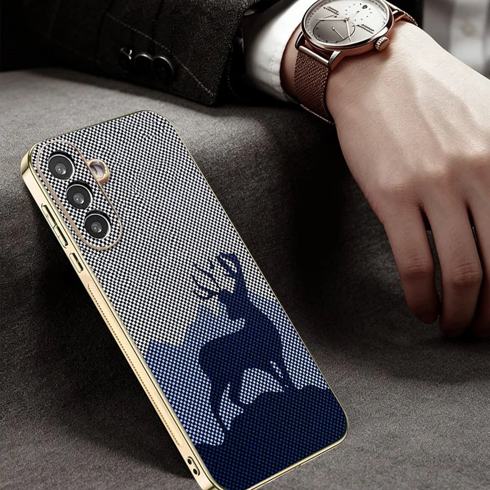 For Samsung Galaxy S26+ Case Lucky Deer PC + TPU Electroplating Phone Cover - Dark Blue - 7