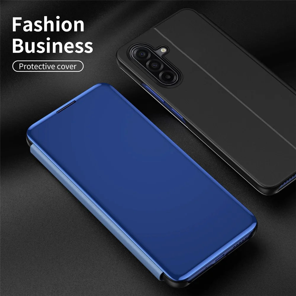 For Samsung Galaxy A57 5G Flip Leather Cover with Stand Full Body Protective Phone Case - Blue - 3