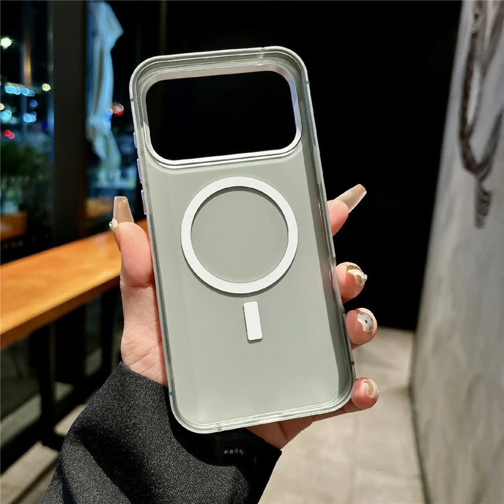For iPhone 17 Pro Max Magnetic Case CD Veins Aluminum Alloy TPU PC Phone Cover Compatible with MagSafe - Desert Gold - 4