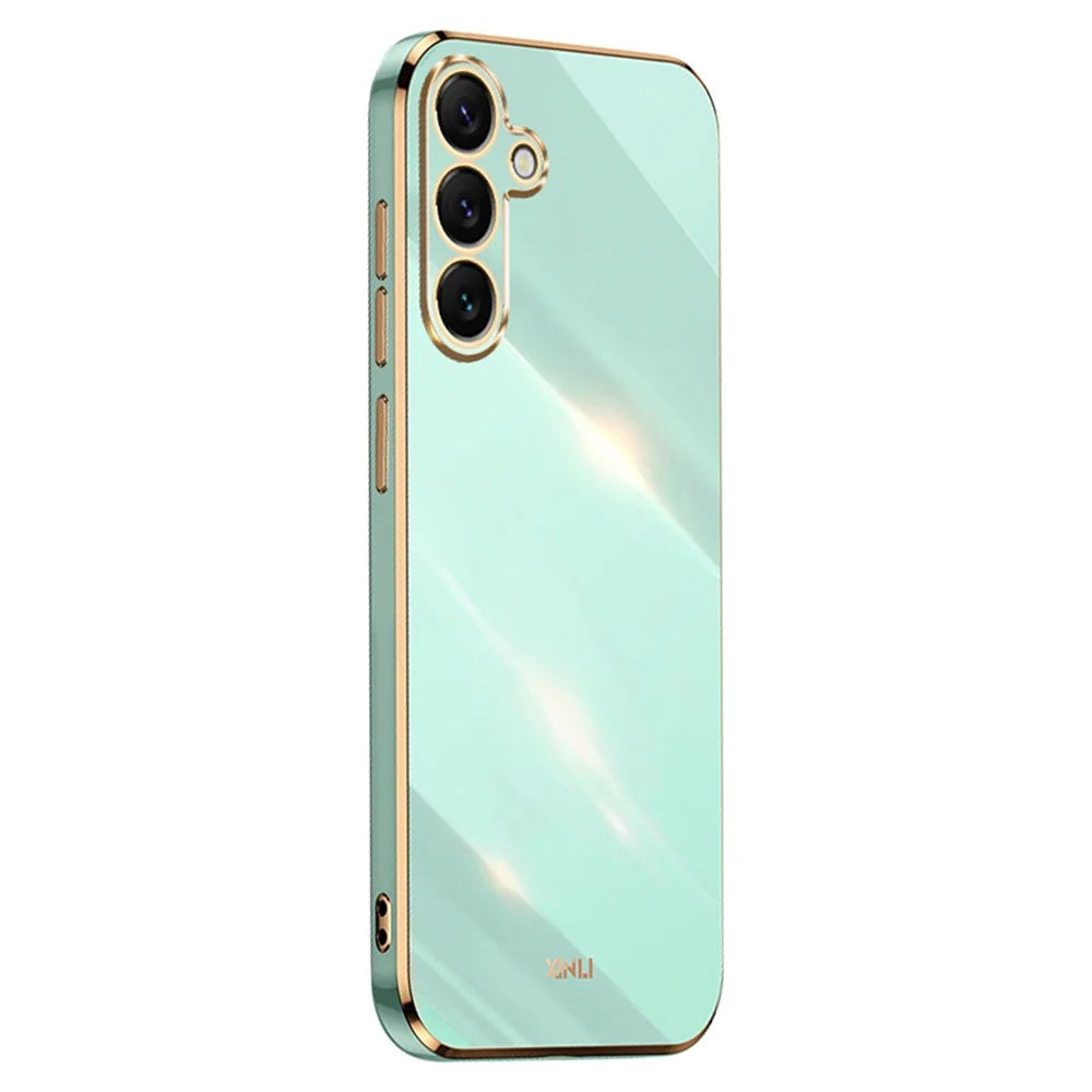 XINLI For Samsung Galaxy S26+ Phone Case Electroplating TPU Sweatproof Protection Phone Cover - Cyan - 1
