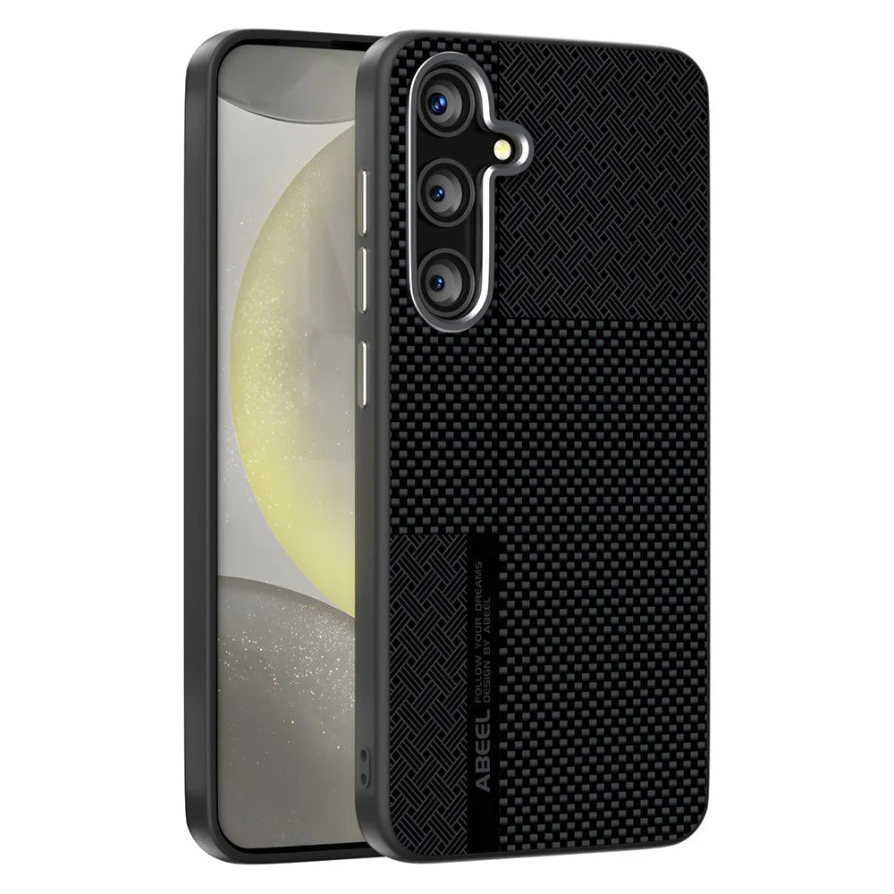 ABEEL For Samsung Galaxy S24 FE Magnetic Case Ultra-thin 6D Printed Shockproof TPU PC Aluminum Alloy Leather Phone Cover - Guardian Model 2 No. 2 - 1