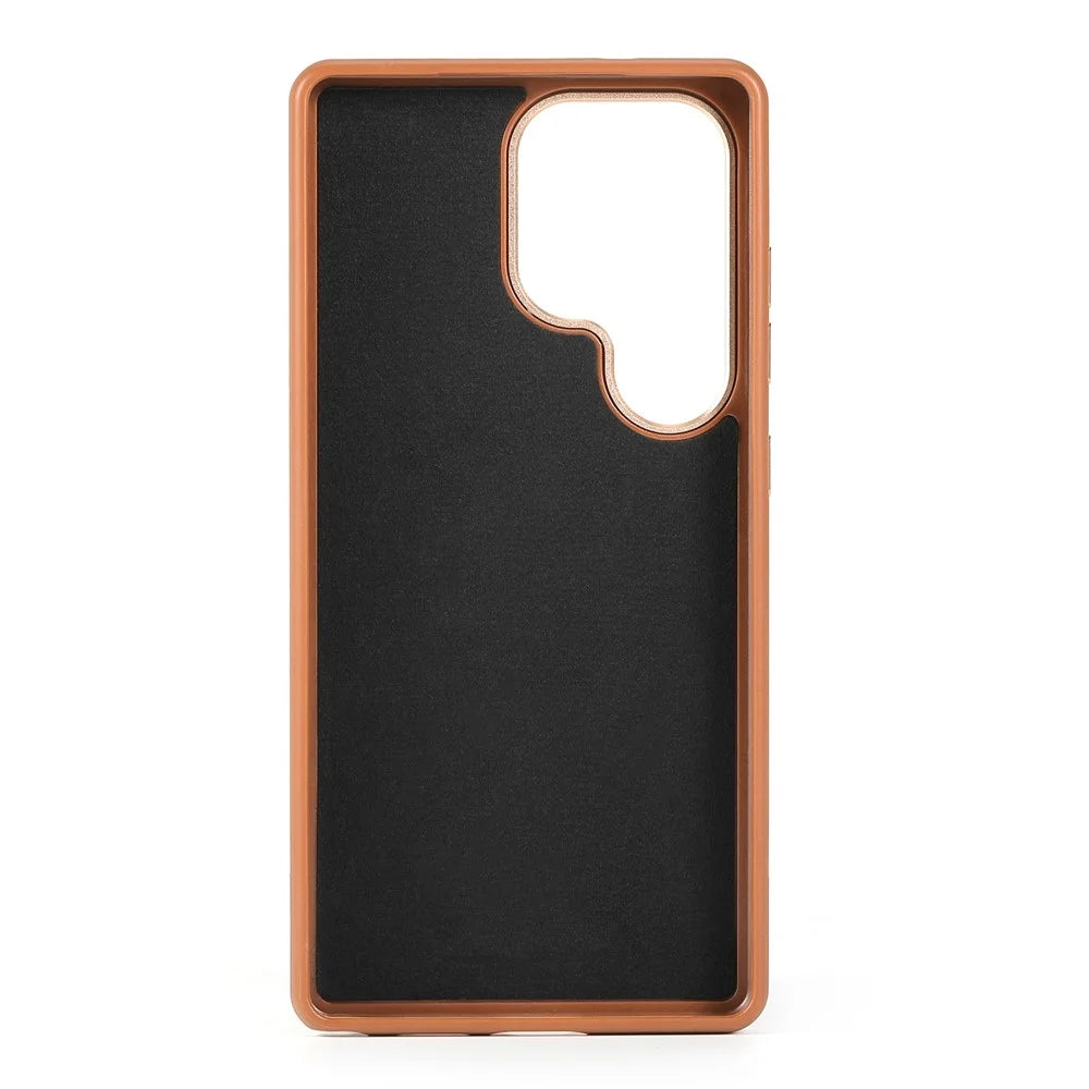 ESEBLE For Samsung Galaxy S25 Ultra Magnetic Case TPU + PU Leather Phone Cover - Black - 4