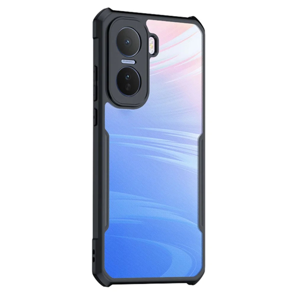 XUNDD For vivo iQOO Neo11 5G Case Dropproof TPU + Acrylic Clear Back Phone Cover - Black - 1