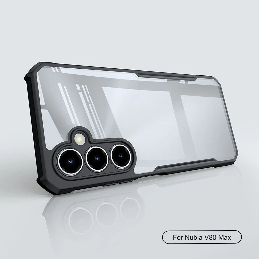 XUNDD For ZTE nubia V80 Max 4G Case Dropproof TPU + Acrylic Clear Back Phone Cover - Black - 2