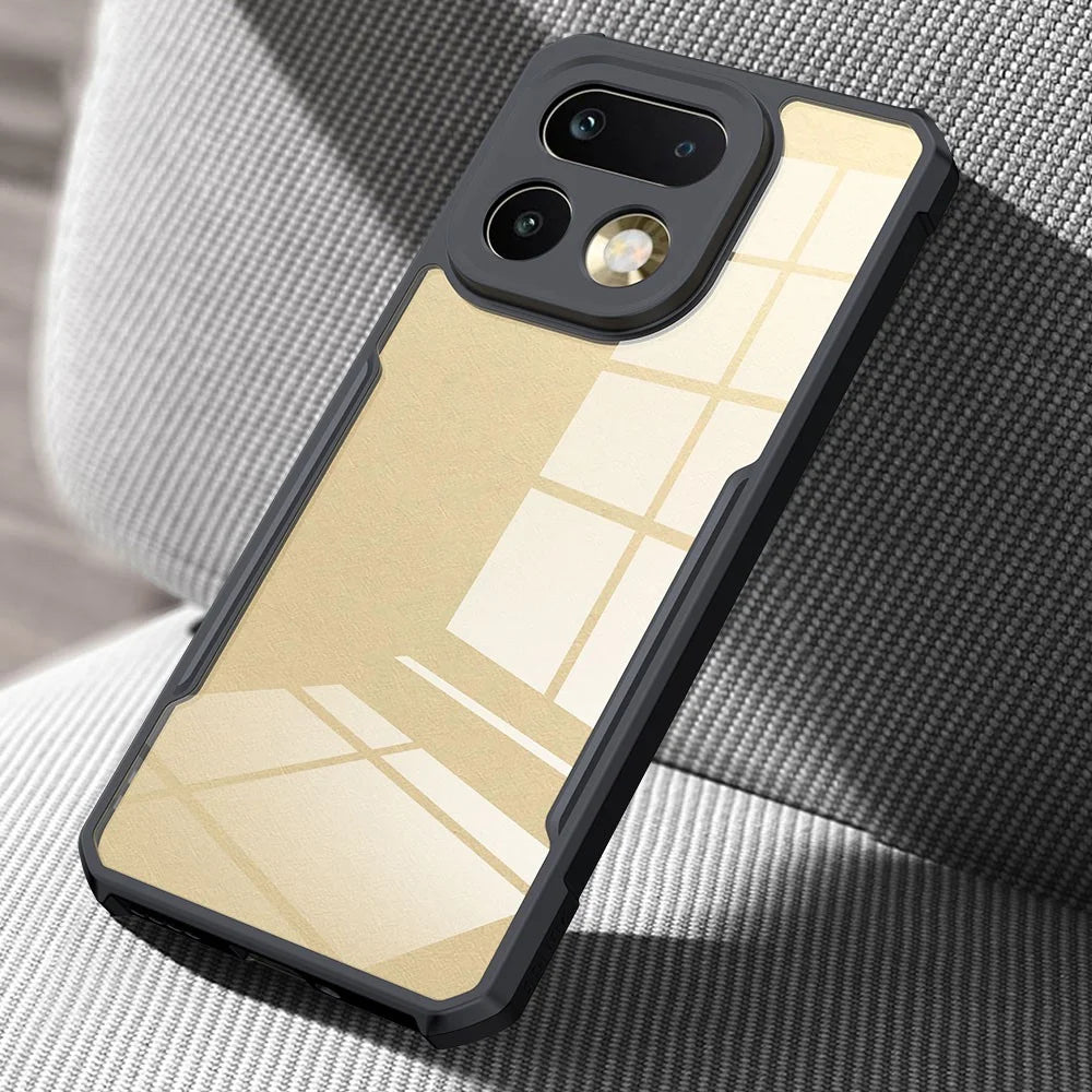 XUNDD For Realme 16 Pro+ 5G Case Dropproof TPU + Acrylic Clear Back Phone Cover - Black - 3