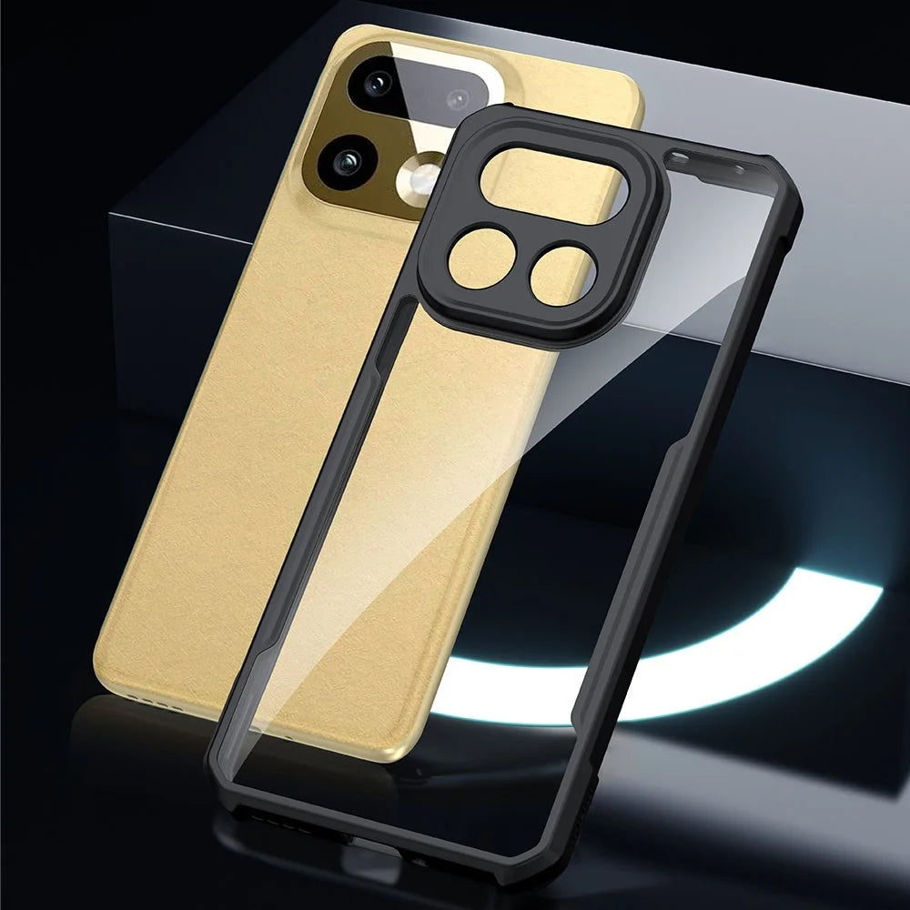 XUNDD For Realme 16 Pro+ 5G Case Dropproof TPU + Acrylic Clear Back Phone Cover - Black - 5