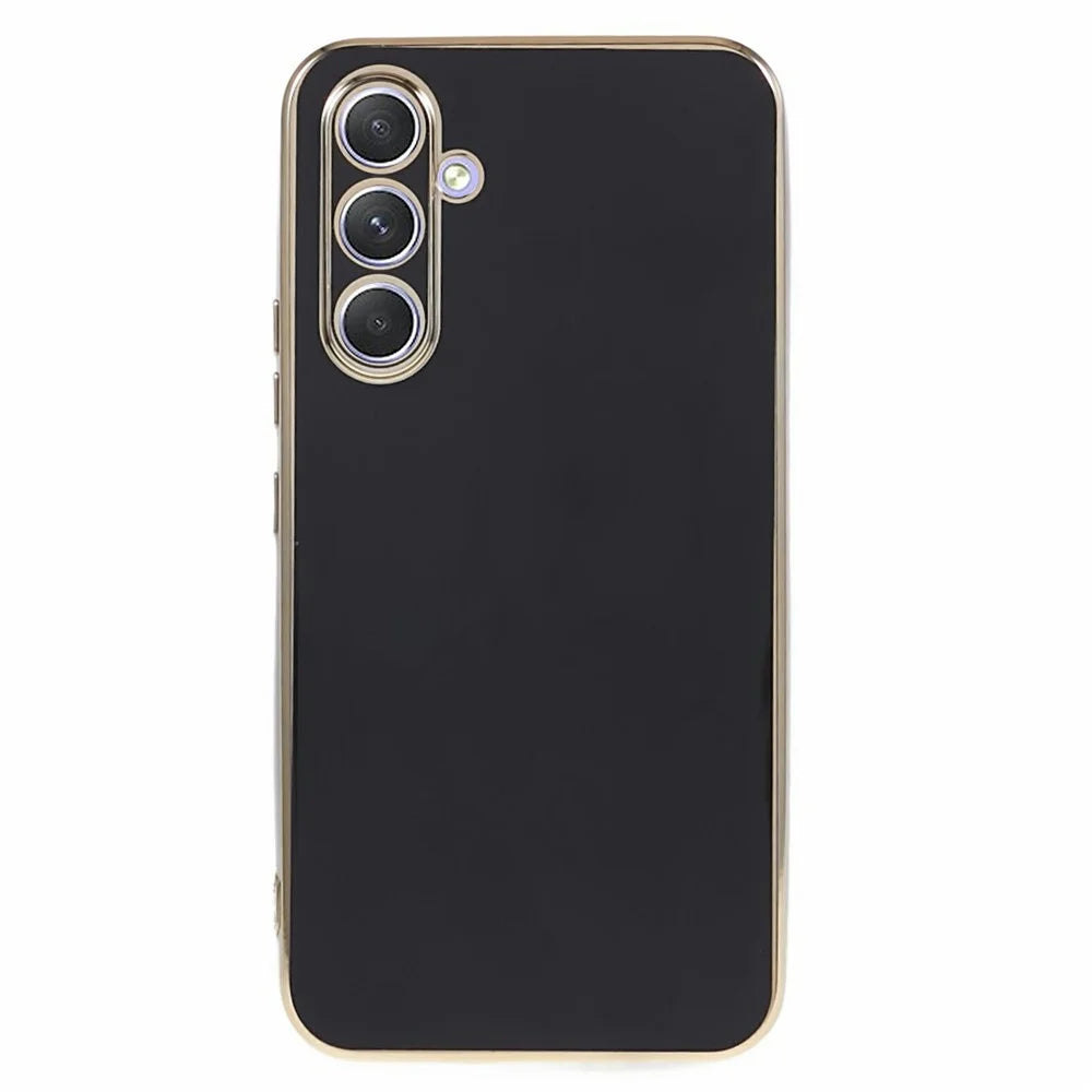 For Samsung Galaxy S26+ Case TPU Slim Fit Shockproof Phone Cover 6D Electroplating - Black - 1