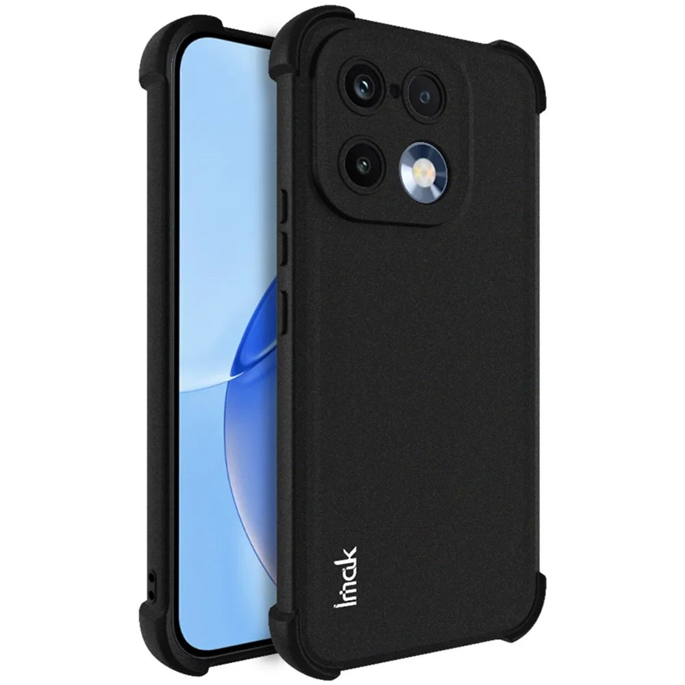 IMAK For Realme 16 Pro 5G Case TPU Phone Cover Airbag Shockproof Protection - Matte Black - 1