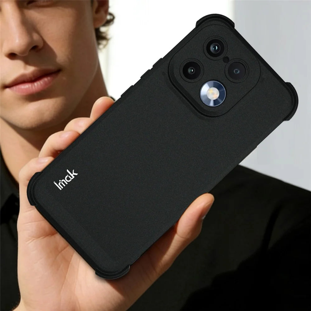 IMAK For Realme 16 Pro 5G Case TPU Phone Cover Airbag Shockproof Protection - Matte Black - 4