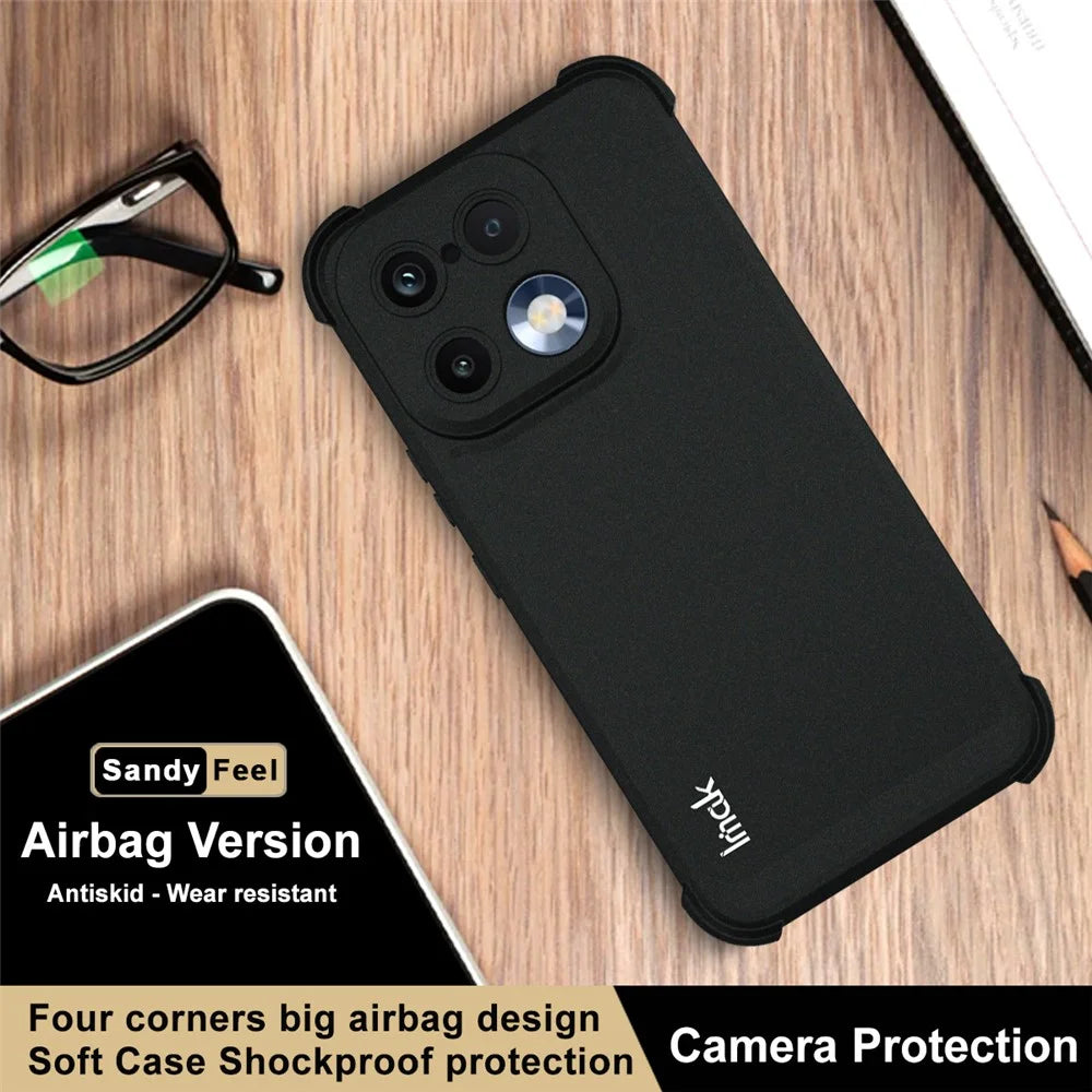 IMAK For Realme 16 Pro 5G Case TPU Phone Cover Airbag Shockproof Protection - Matte Black - 5