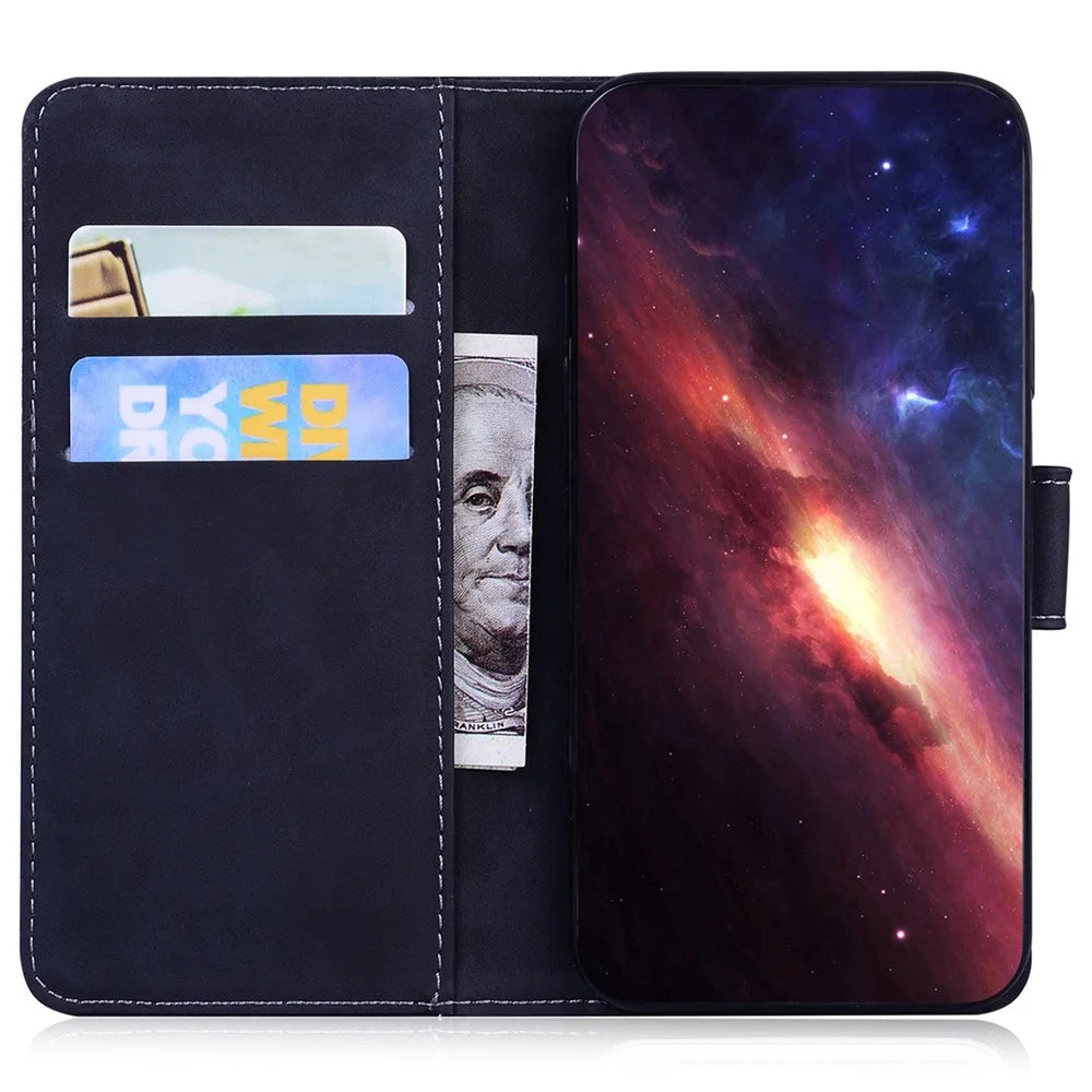 Stand Wallet Phone Case for Samsung Galaxy S23+, PU Leather + TPU Shockproof Smartphone Cover - Black - 2
