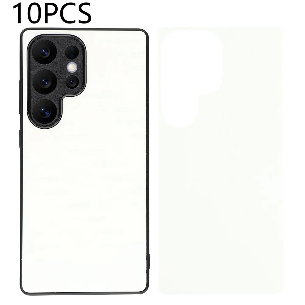 10Pcs for Samsung Galaxy S26 Ultra Case TPU + PC Heat Transfer Printing DIY Phone Cover with Matte PET Film - White - 1