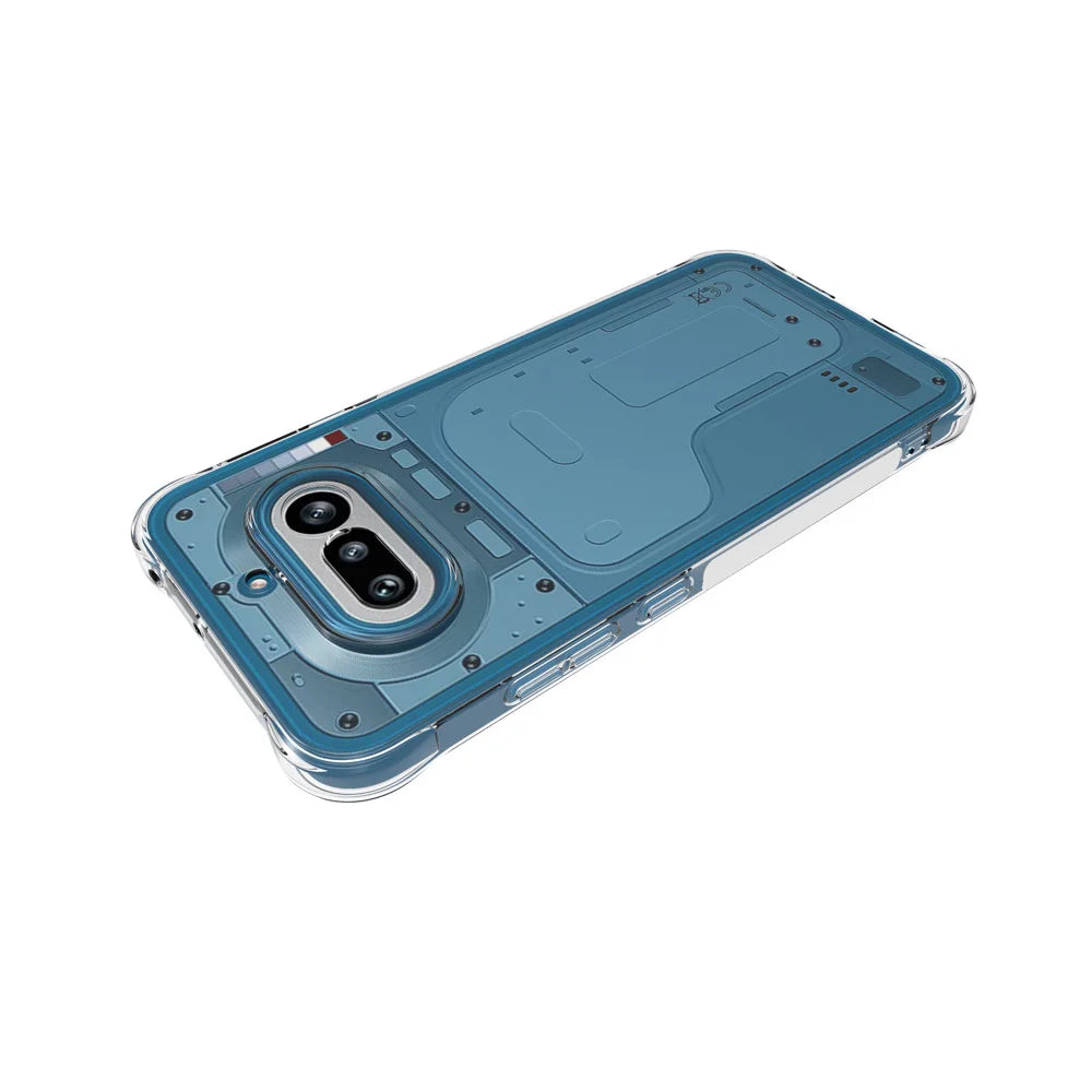 WANLONFENG For Nothing Phone (4a) WL2 Series TPU Case 2.0mm Phone Cover with 2Pcs Tempered Glass Films - Transparent - 3