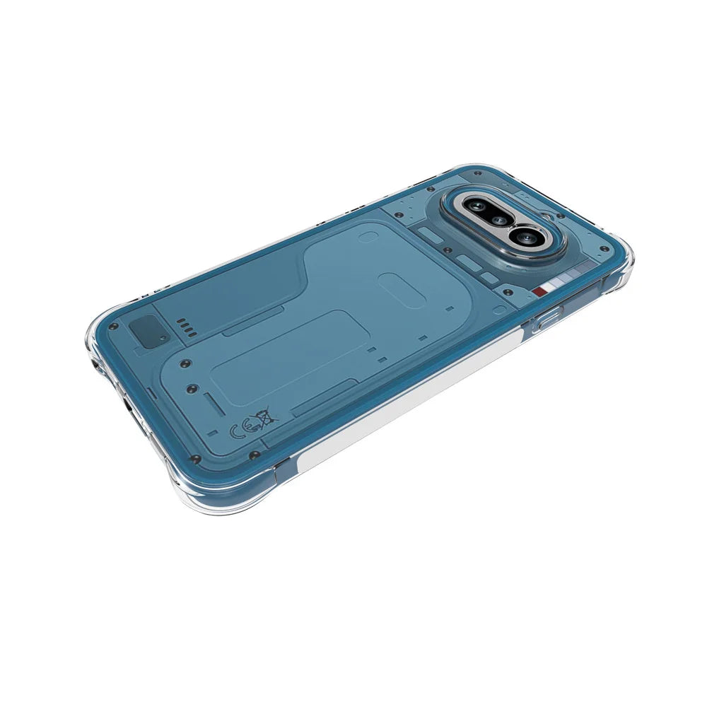 WANLONFENG For Nothing Phone (4a) WL2 Series TPU Case 2.0mm Phone Cover with 2Pcs Tempered Glass Films - Transparent - 4
