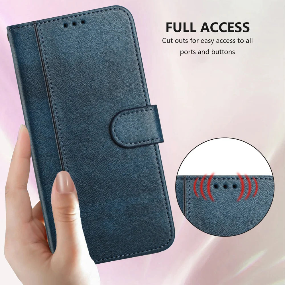 Wallet Stand Case For Motorola Moto G87 5G / G77 5G / G67 5G Retro Texture Leather Phone Cover with Lanyard - Blue - 6