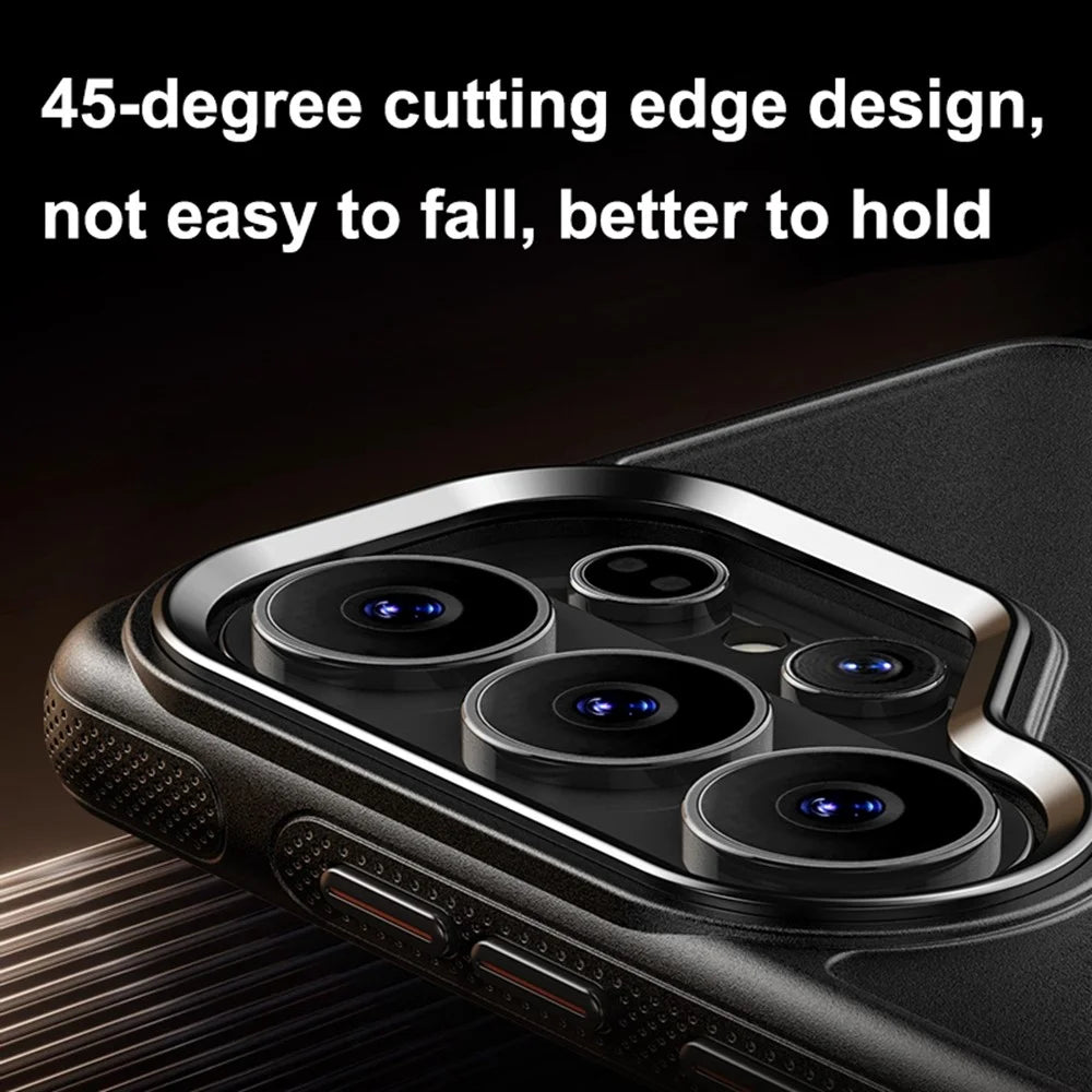 For Samsung Galaxy S26 Ultra Magnetic Case Drop Proof TPU PC Kickstand Phone Cover - Black - 6