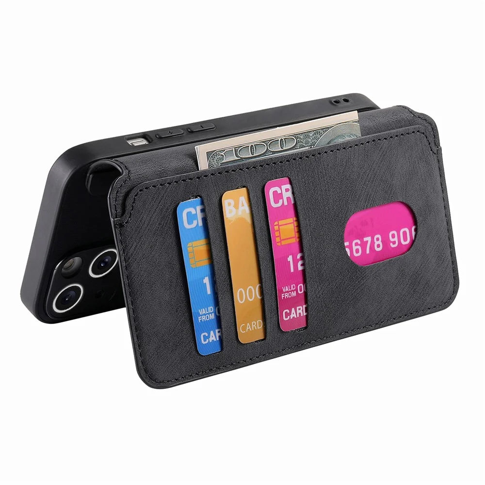 CASENEO MW-03 For Samsung Galaxy S26+ Magnetic Case Detachable Leather Phone Wallet Cover - Black - 4