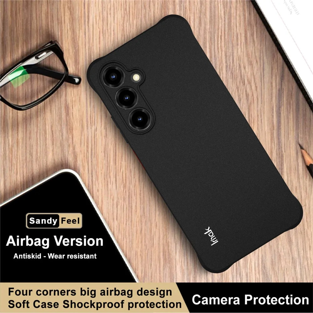 IMAK For ZTE nubia V80 Max 4G Case TPU Phone Cover Airbag Shockproof Protection - Matte Black - 4