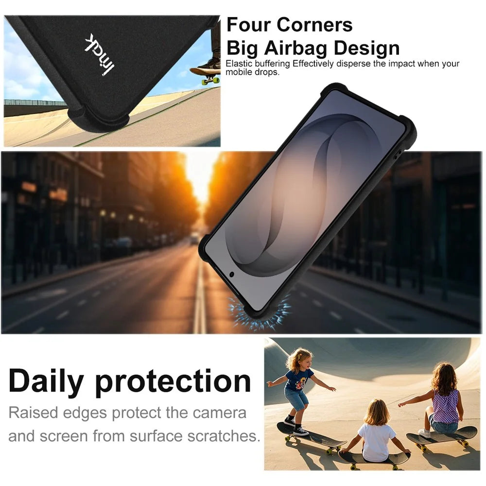 IMAK For Samsung Galaxy S26 Ultra Case TPU Phone Cover Airbag Shockproof Protection - Matte Black - 5
