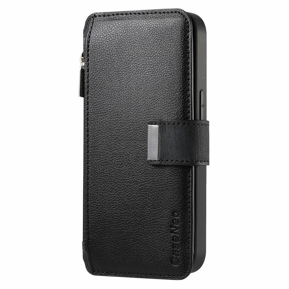 CASENEO MW-02 for vivo V60 5G Case Detachable Magnetic Leather Flip Cover - Black - 7