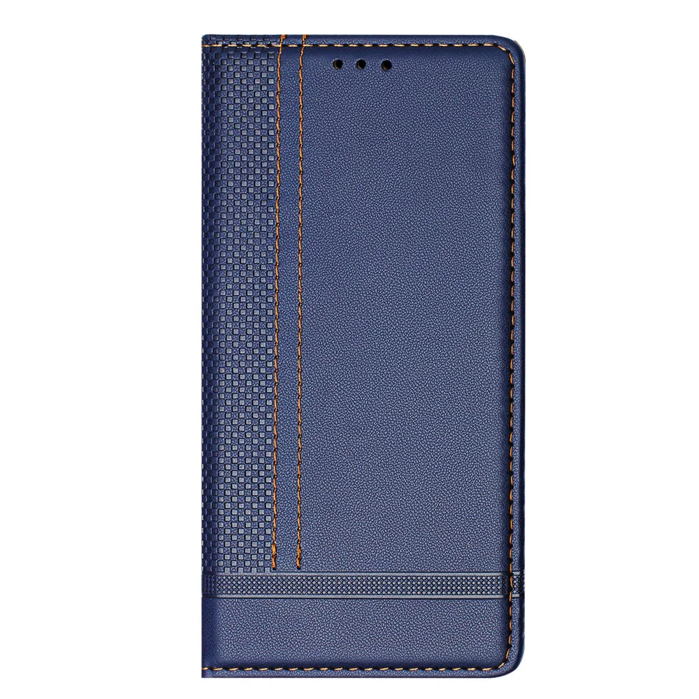 For OnePlus 15T 5G Case L-Shaped Grid Pattern Leather Stand Phone Cover with Card Slots - Blue - 2