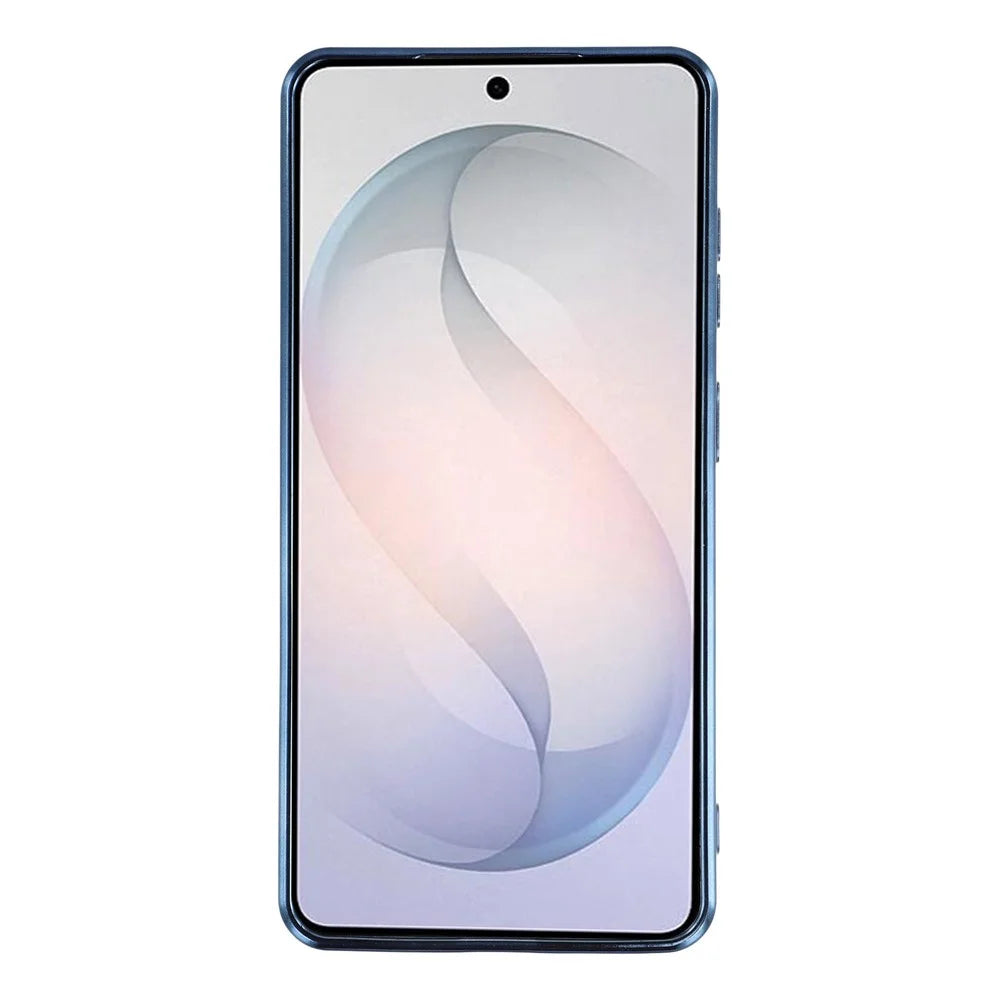 For Samsung Galaxy A56 5G Magnetic Case Electroplated TPU Phone Cover with Lens Film - Blue - 3