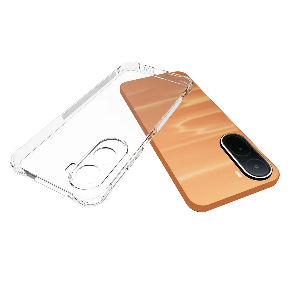 WANLONFENG For Xiaomi Poco C85x 5G / Redmi A7 Pro 4G (171.56mm) WL2 Series TPU Case 2.0mm Phone Cover with 2Pcs Tempered Glass Films - Transparent - 5