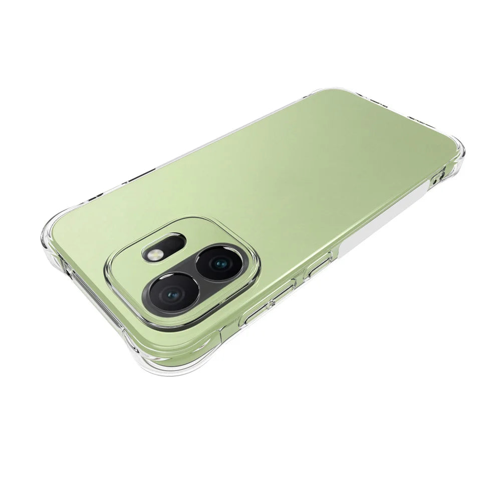 WANLONFENG For OnePlus 15T 5G WL2 Series TPU Case 2.0mm Phone Cover with 2Pcs Tempered Glass Films - Transparent - 3