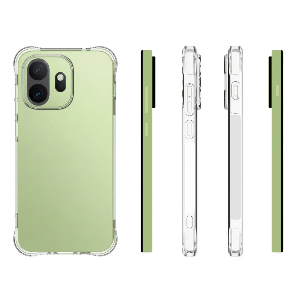 WANLONFENG For OnePlus 15T 5G WL Series Case 2.0mm TPU Phone Cover with Tempered Glass Film - Transparent - 6