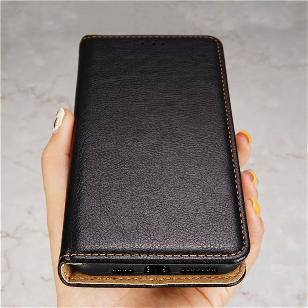 For Samsung Galaxy S26+ Case Wallet PU Leather Magnetic Auto-Absorbed Phone Cover - Black - 7