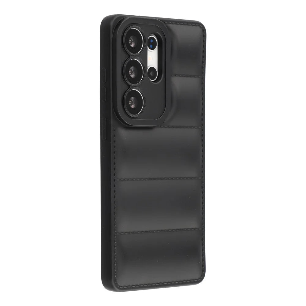 For Samsung Galaxy S26 Ultra TPU Case Down Jacket Design Shock-Absorbent Phone Protector - Black - 2
