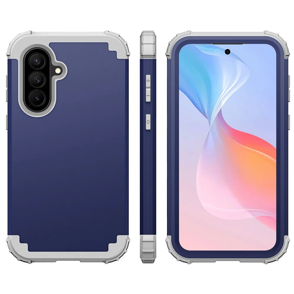 For Samsung Galaxy A57 5G Case Shockproof PC + TPU Phone Back Cover - Navy Blue - 2