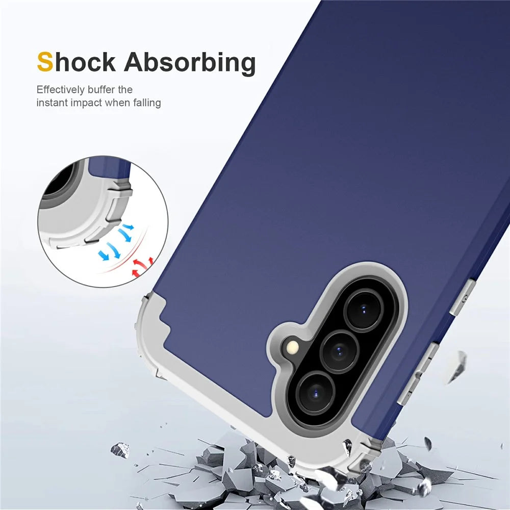 For Samsung Galaxy A57 5G Case Shockproof PC + TPU Phone Back Cover - Navy Blue - 4