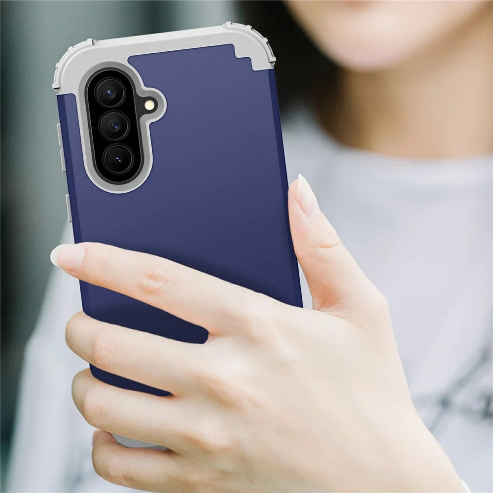 For Samsung Galaxy A57 5G Case Shockproof PC + TPU Phone Back Cover - Navy Blue - 6