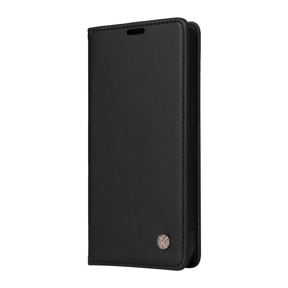 YIKATU YK-001 For Samsung Galaxy A14 5G / A14 4G PU Leather Full Protection Case Phone Stand Wallet Cover - Black - 6
