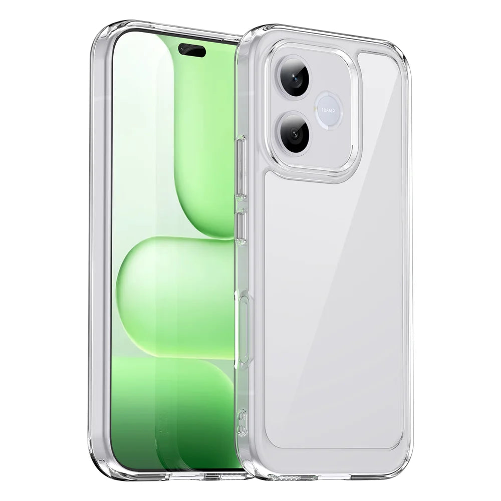 WANLONFENG For Honor 600 Lite 5G Case MF Series TPU Acrylic Clear Phone Cover with Tempered Glass Film - Transparent - 2