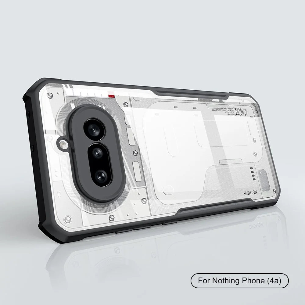 XUNDD For Nothing Phone (4a) Case Dropproof TPU + Acrylic Clear Back Phone Cover - Black - 2