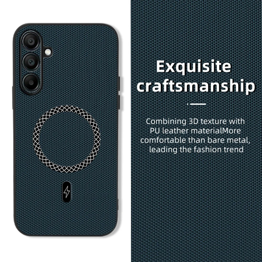 Case For Samsung Galaxy A16 5G  /  4G Triangle Texture PU Leather Shockproof Ultra Thin Cover - Blue - 2
