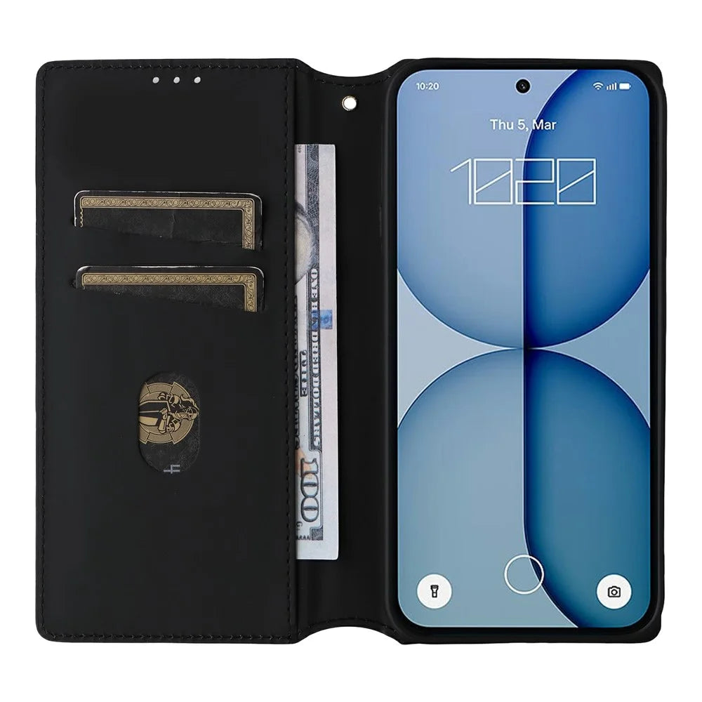 For Nothing Phone (4a) Lite 5G Case Wallet Rhombus Imprinted PU Leather Phone Cover - Silver - 2