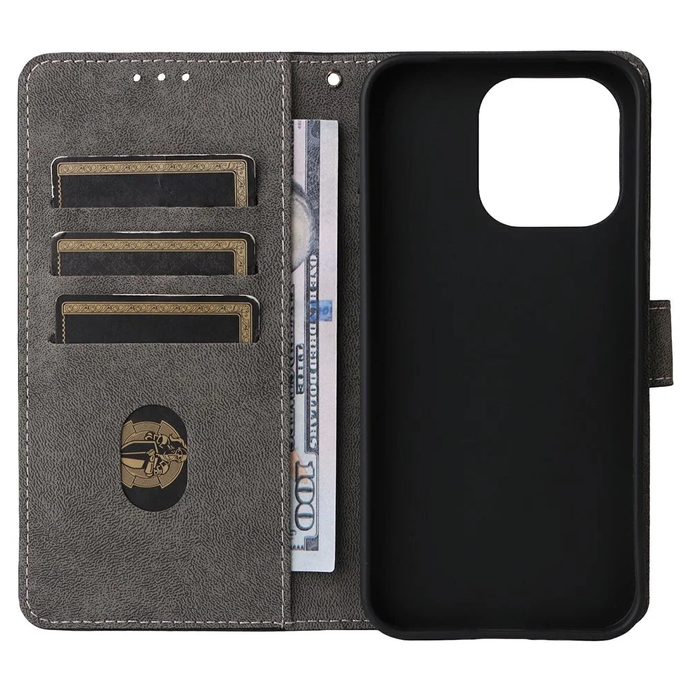 For OnePlus 15T 5G Case Wallet RFID Blocking PU Leather Phone Cover Stand with Strap - Black - 3