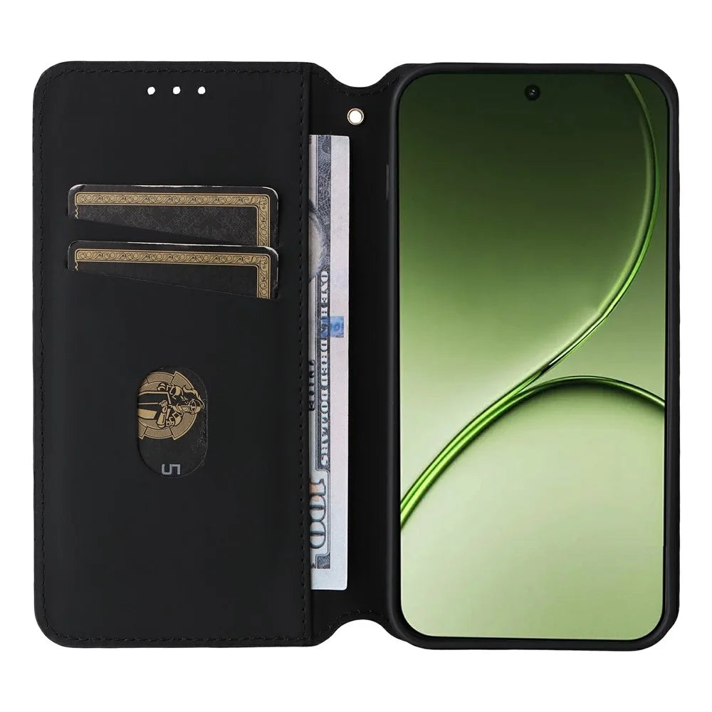 For OnePlus 15T 5G Case Wallet Rhombus Imprinted PU Leather Phone Cover - Silver - 2