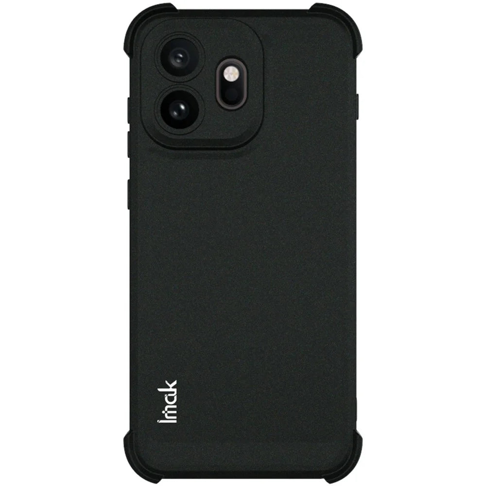 IMAK For OnePlus 15T 5G Case TPU Phone Cover Airbag Shockproof Protection - Matte Black - 2