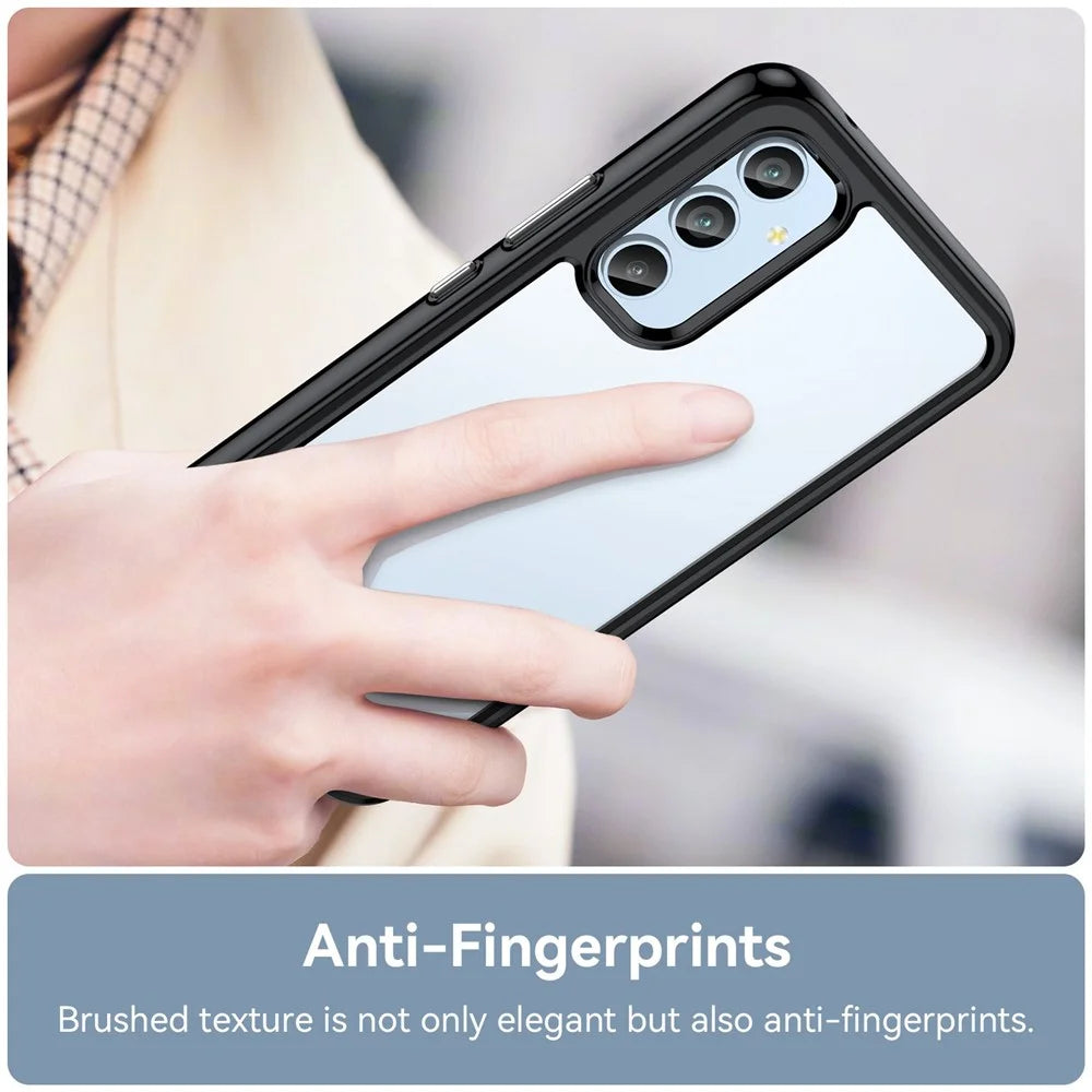 For Samsung Galaxy A54 5G Phone Case, TPU Bumper+Acrylic Back Drop Resistant Protective Cover - Black - 4