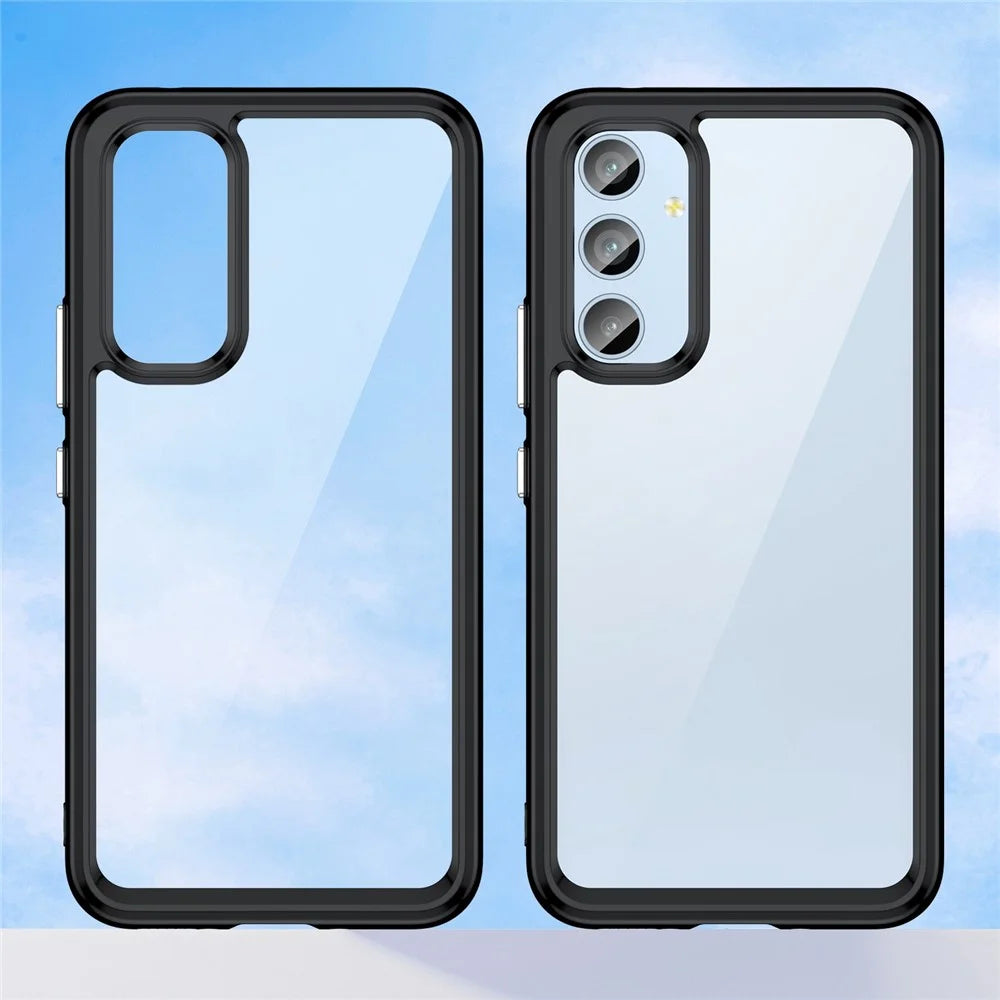 For Samsung Galaxy A54 5G Phone Case, TPU Bumper+Acrylic Back Drop Resistant Protective Cover - Black - 7