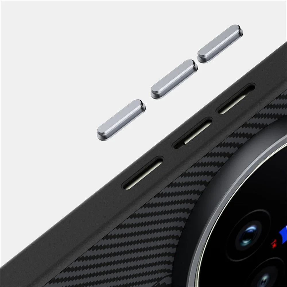 ABEEL For vivo X300 Ultra 5G Magnetic Case PC + TPU + Aluminum Alloy + PU Leather Slim Phone Back Cover - Texture 2 - 5