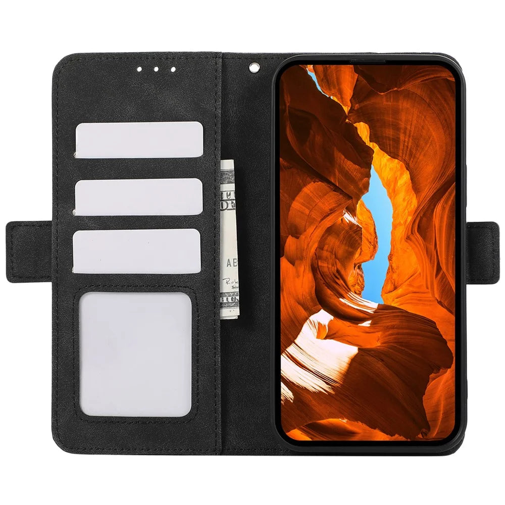 ABEEL For Google Pixel 11 Pro XL Case PU Leather Folio Stand View RFID Blocking Phone Cover - Black - 2